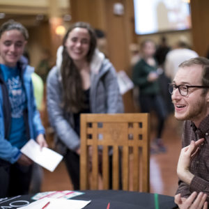 students attend career fair