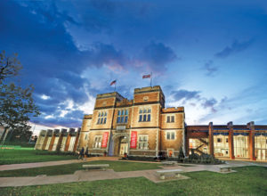 The Sumers Recreation ­Center honors Francis Gymnasium’s role in Olympic history and creates a new destination for students, faculty and staff to share. (James Byard/Washington University)