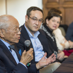 Obata speaks during Japanese internment discussion