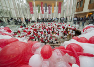 balloon drop at Olin