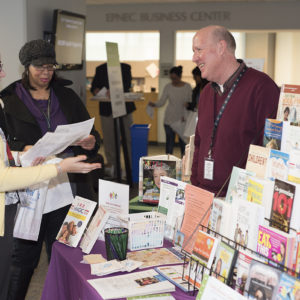 table of materials at health fair