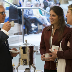 Olin dean hosts tea