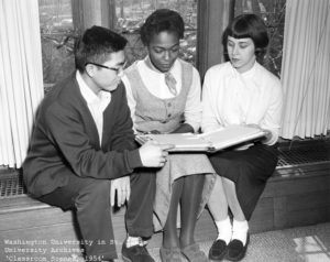 students in a classroom in 1954