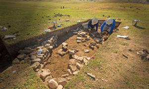 Michael Frachetti excavating in Tashbulak