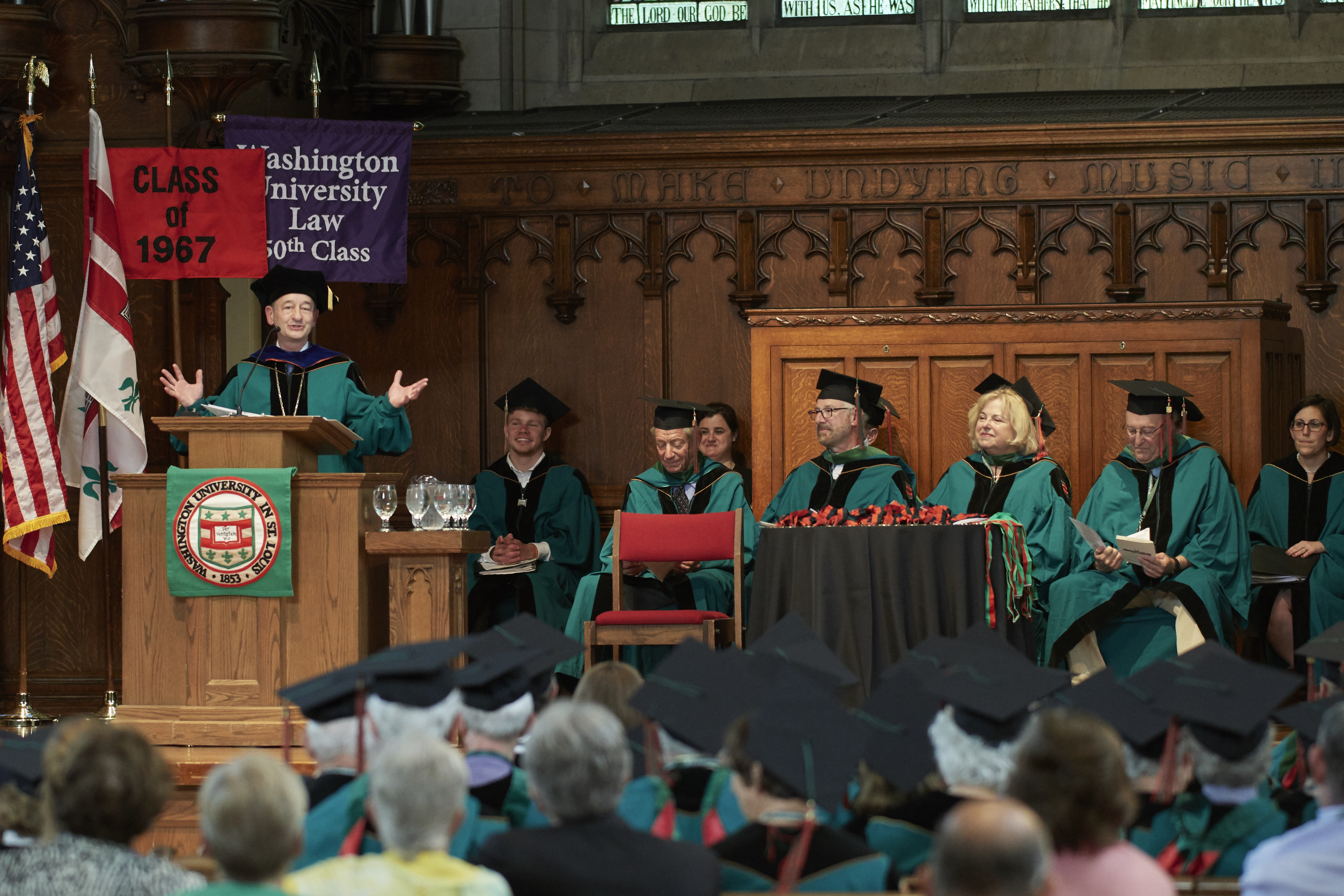 Washington University’s 50th Reunion Medallion Ceremony in Graham Chapel, May 18, 2017. (Dan Donovan/WUSTL Photos)