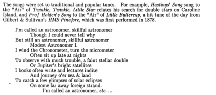 An excerpt from "Caroline Isle: 4000 Miles Across The Pacific: 3 weeks on Coral Atoll. English & American Eclipse Expedition of 1883," by Winslow Jpton, U.S. Singal Service, Washington & c. Ray Woods, Science & Art Dept., S. Kensington, London.