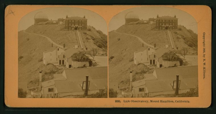 The Lick Observatory at Mount Hamilton in California circa 1880.
