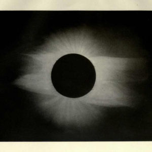 An image of the total solar eclipse of 1889 as recorded by the Washington University Eclipse Expedition to the Sacramento Valley of California.