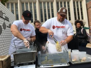 dining staff make ramen noodles