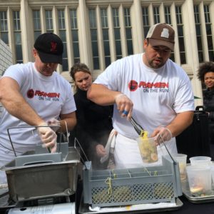 dining staff make ramen noodles