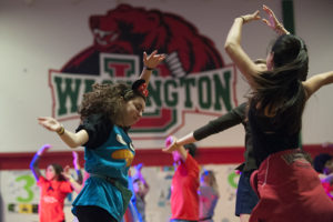 students dancing