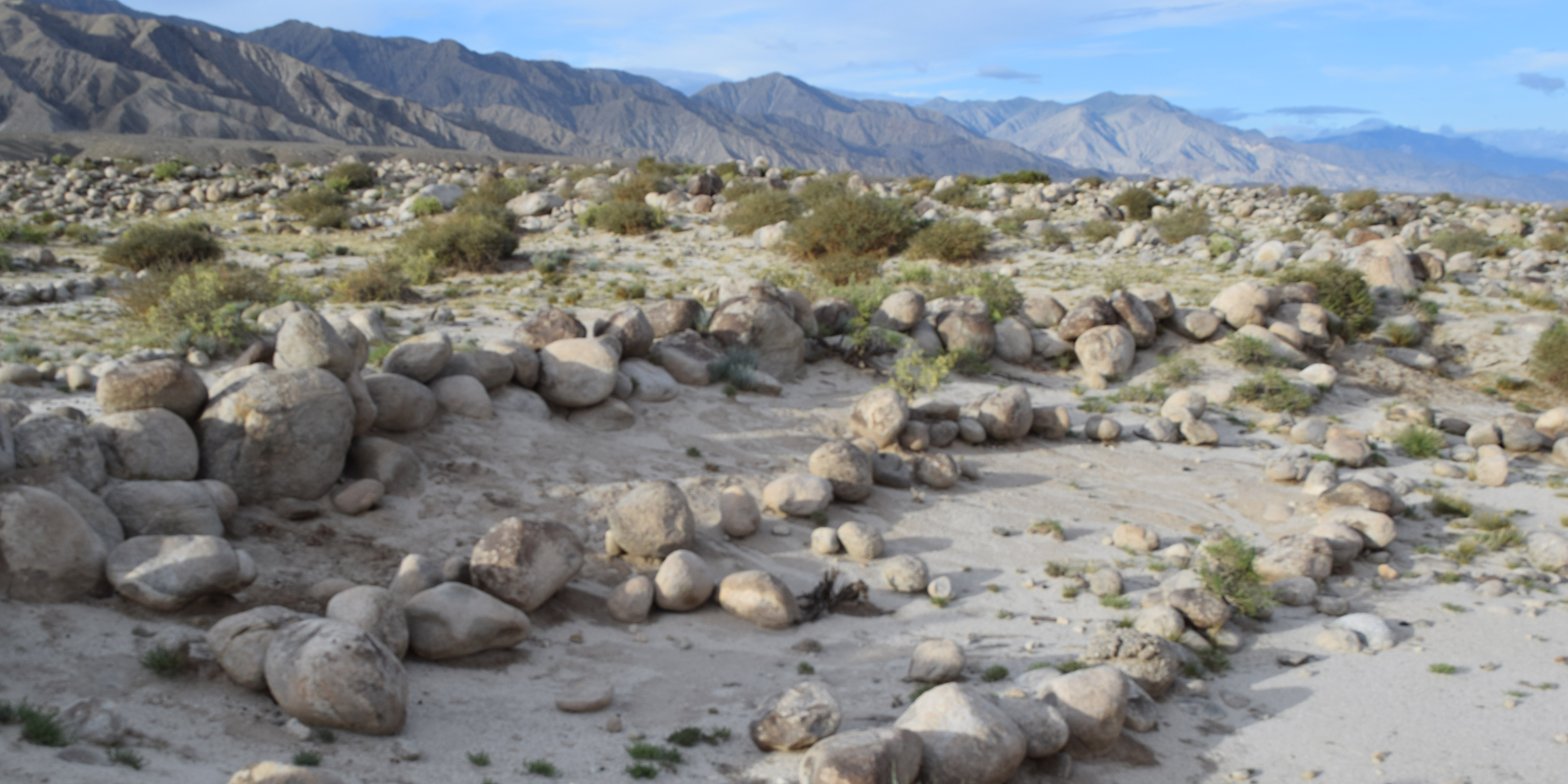 An ancient irrigation system along the Tian Shan mountains of China allowed the cultivation of crops in one of the world's driest cllimates. Image courtesy of Yuqi Li, Washington University in St. Louis.