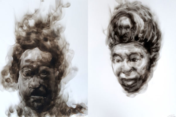 Diane Victor, drawing with smoke