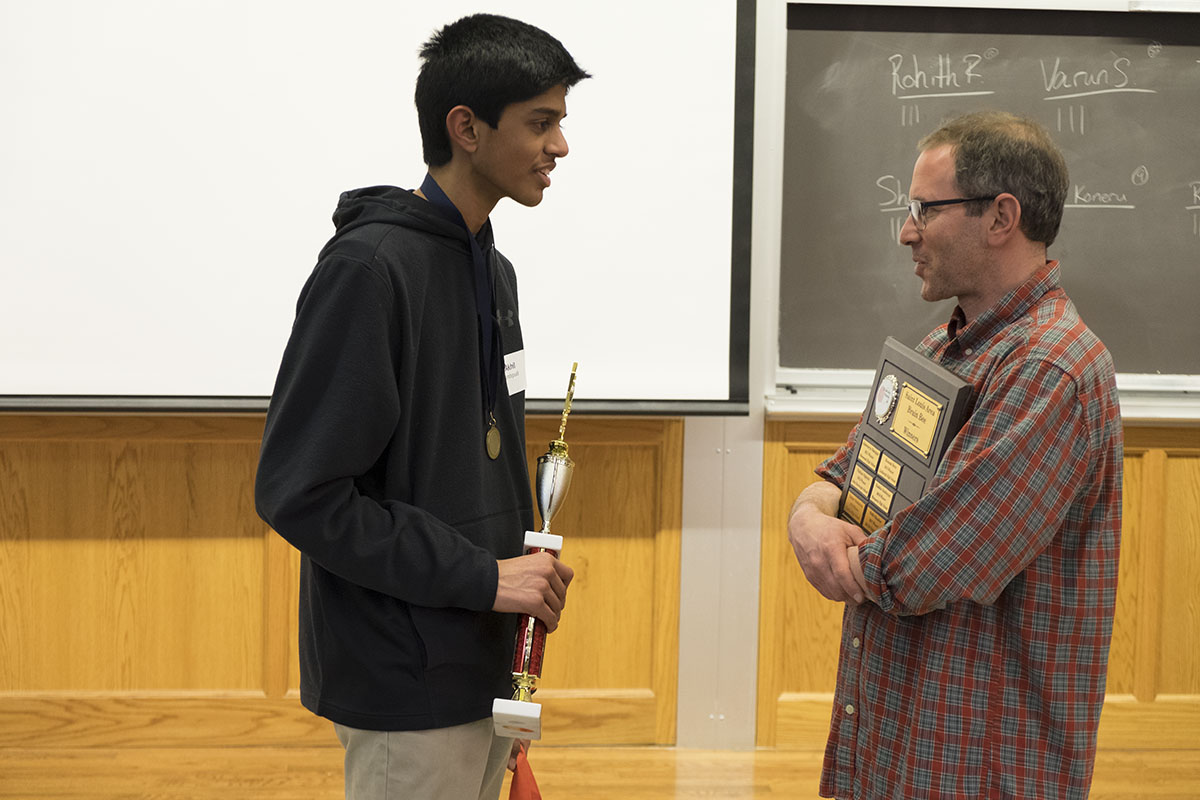 student and professor at Brain Bee