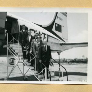 Sterling Schoen (2nd from right) was the founder of The Consortium for Graduate Study in Management at Washington University in 1966. He founded the consortium for the mission of launching African Americans, Hispanic Americans and Native Americans into business careers. (Washington University Archives)