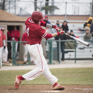 baseball player swinging