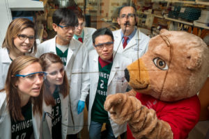 doctors and WashU Bear