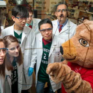 doctors and WashU Bear