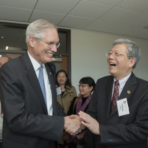 Wertsch and a guest at 2014 McDonnell Academy event