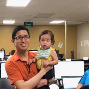 Alert Lai and child on campus