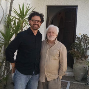 During his Fulbright year, alumnus Gustavo Lopez (left) interviewed Manolo Sanlucar, who is one of the most important guitarists in the history of flamenco. (Courtesy photo)