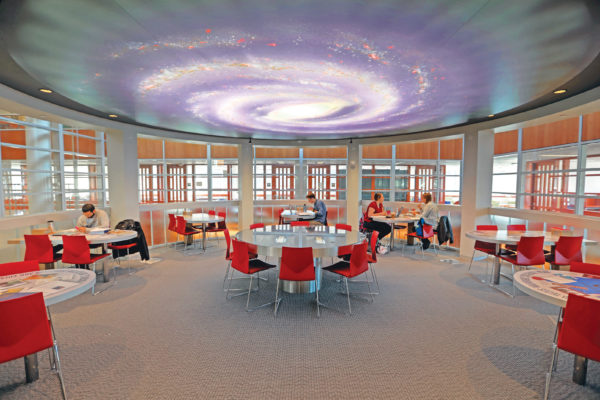 Inside a transformed Olin Library