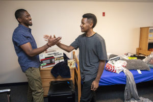 Lerone Martin with student Jordan Harris