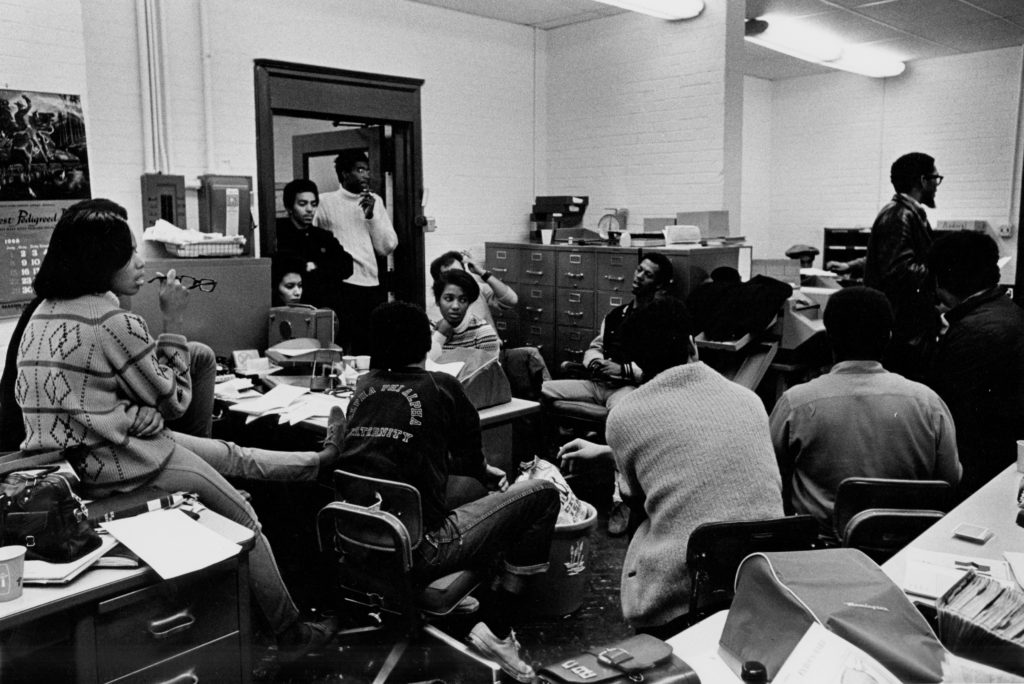 Black and white photo of black students in Brookings accounts payable