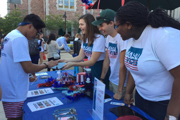 WashU Votes to register voters this week