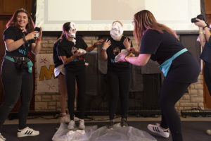 pies in the face at Dance Marathon