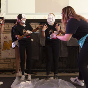 pies in the face at Dance Marathon