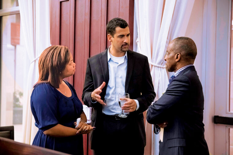 Members of the Black Alumni Council at the Knight Center