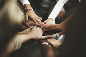 hands in a circle