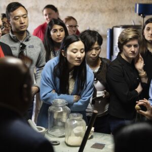 business students at winery in Barcelona