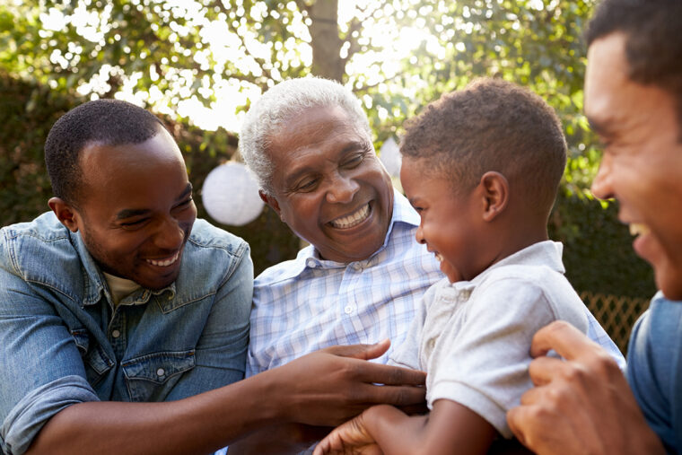 Three generations of men