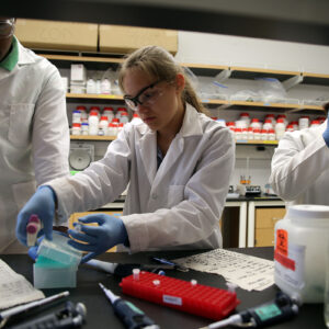 students in a lab