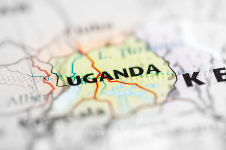 map of Uganda