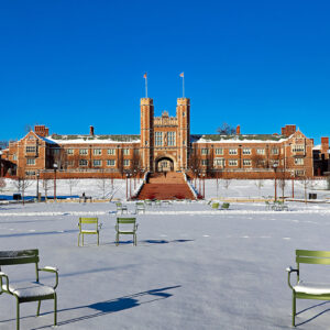 snowy Brookings Hall