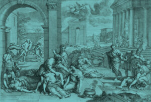 Depiction of plague victims in Italy