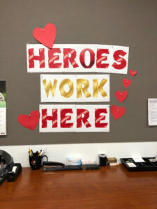 Heros Work Here mural