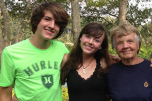 Trudi Spigel Riesenberg with her grandchildren.