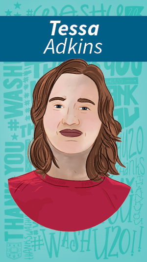 Illustration portrait of Tessa Adkins