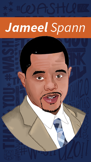 Illustration portrait of Jameel Spann