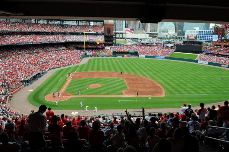 crowded Busch Stadium