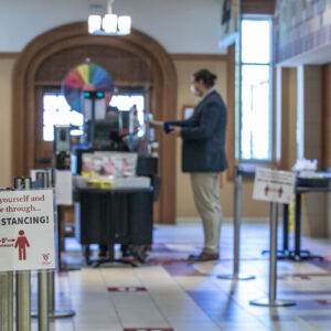 social distancing signs in DUC