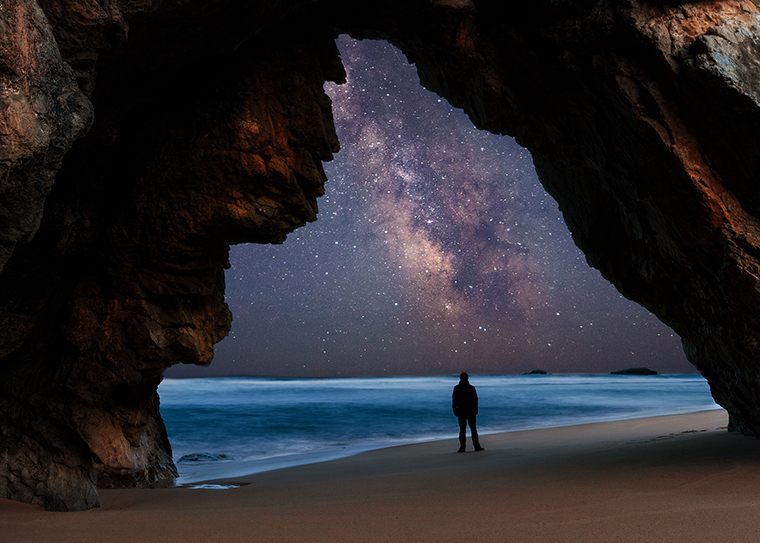 Water and night sky