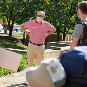 Martin at student move-in