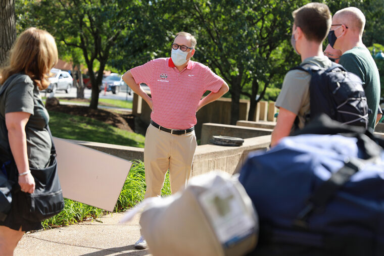 Martin at student move-in