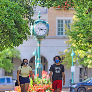 students on campus