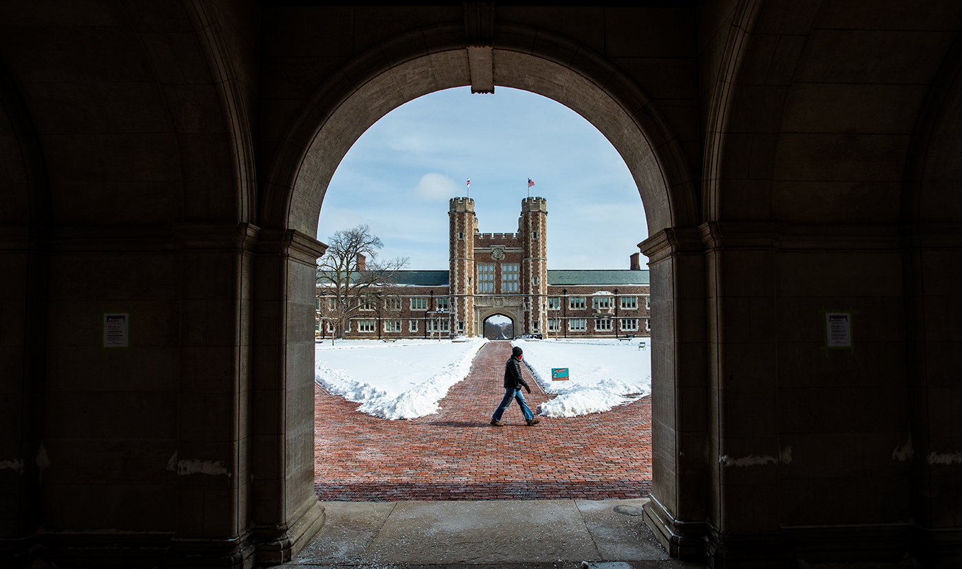 snow in Brookings Quadrangle